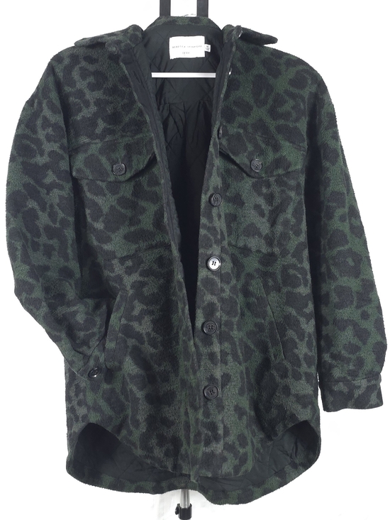 Rebecca Minkoff Jackets & Blazers - Rebecca Minkoff Raegan Green Leopard Jacket Med M